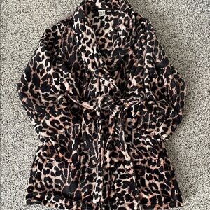 Soma Animal Print Plush Robe Womens l/xl